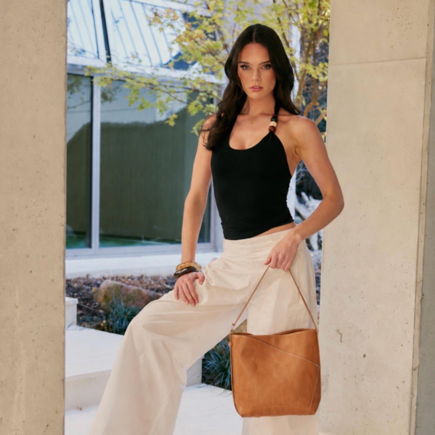 Aryana Crossbody Bag - Tan