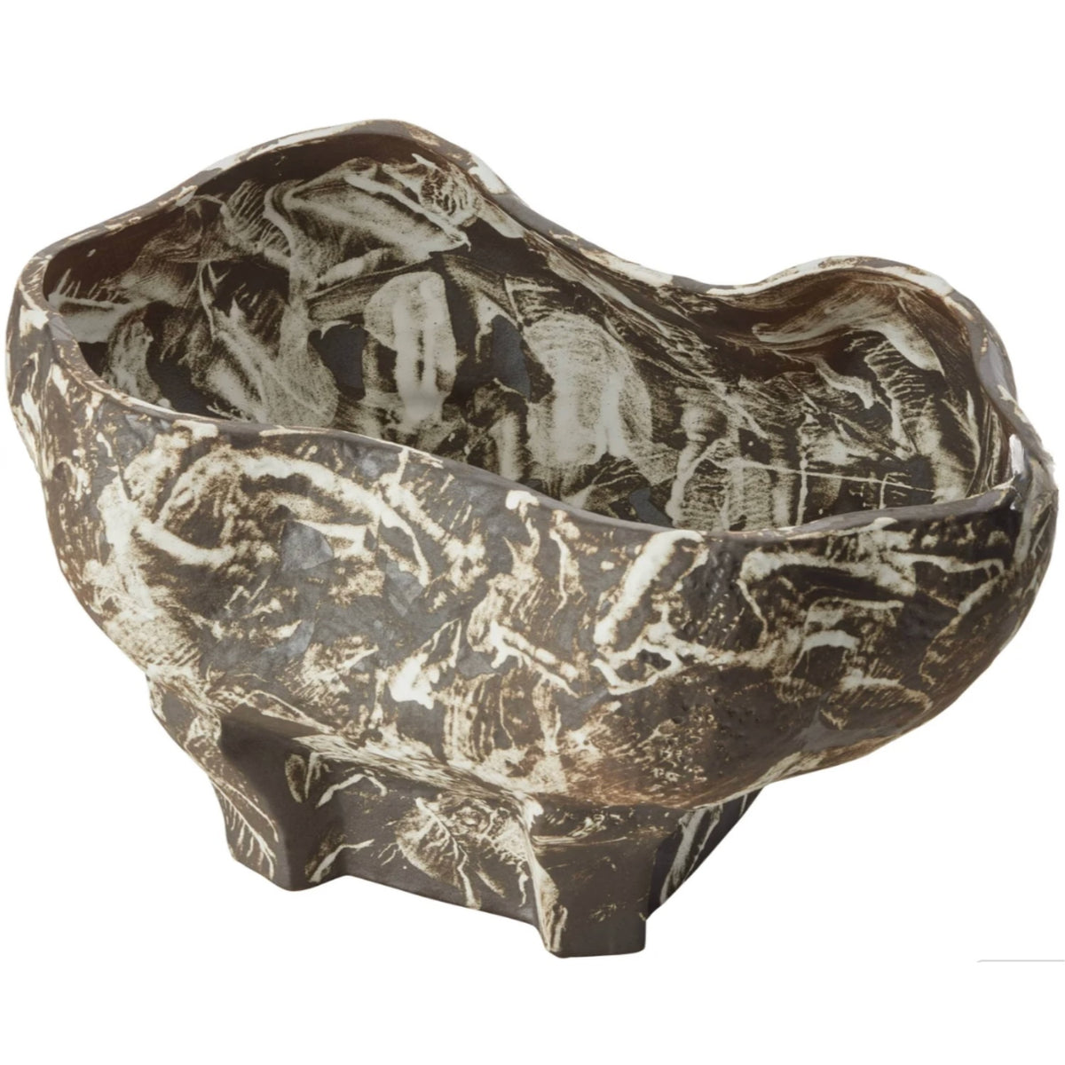 Arbor Vase (S) - Brown/White