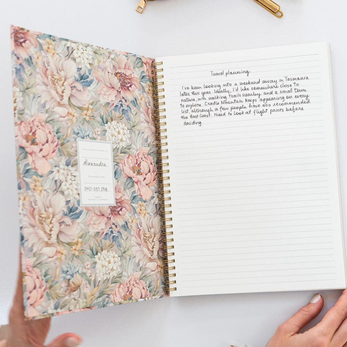 Ringbound A4 Notebook - Regency Blooms