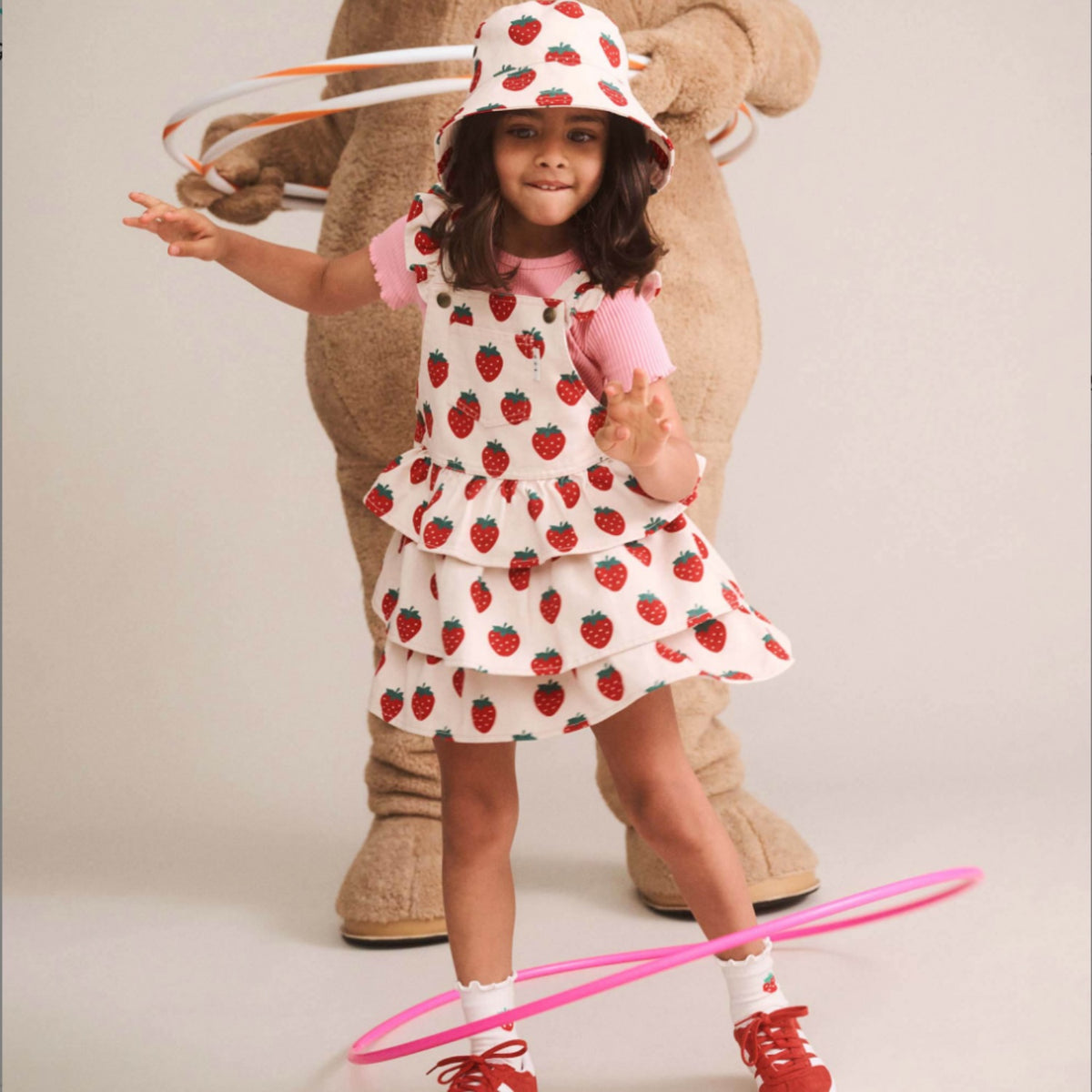 Strawberry Tiered Pinafore