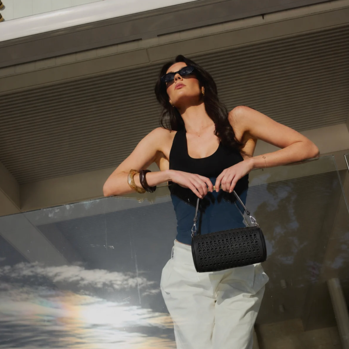 Delilah Barrel Bag - Black
