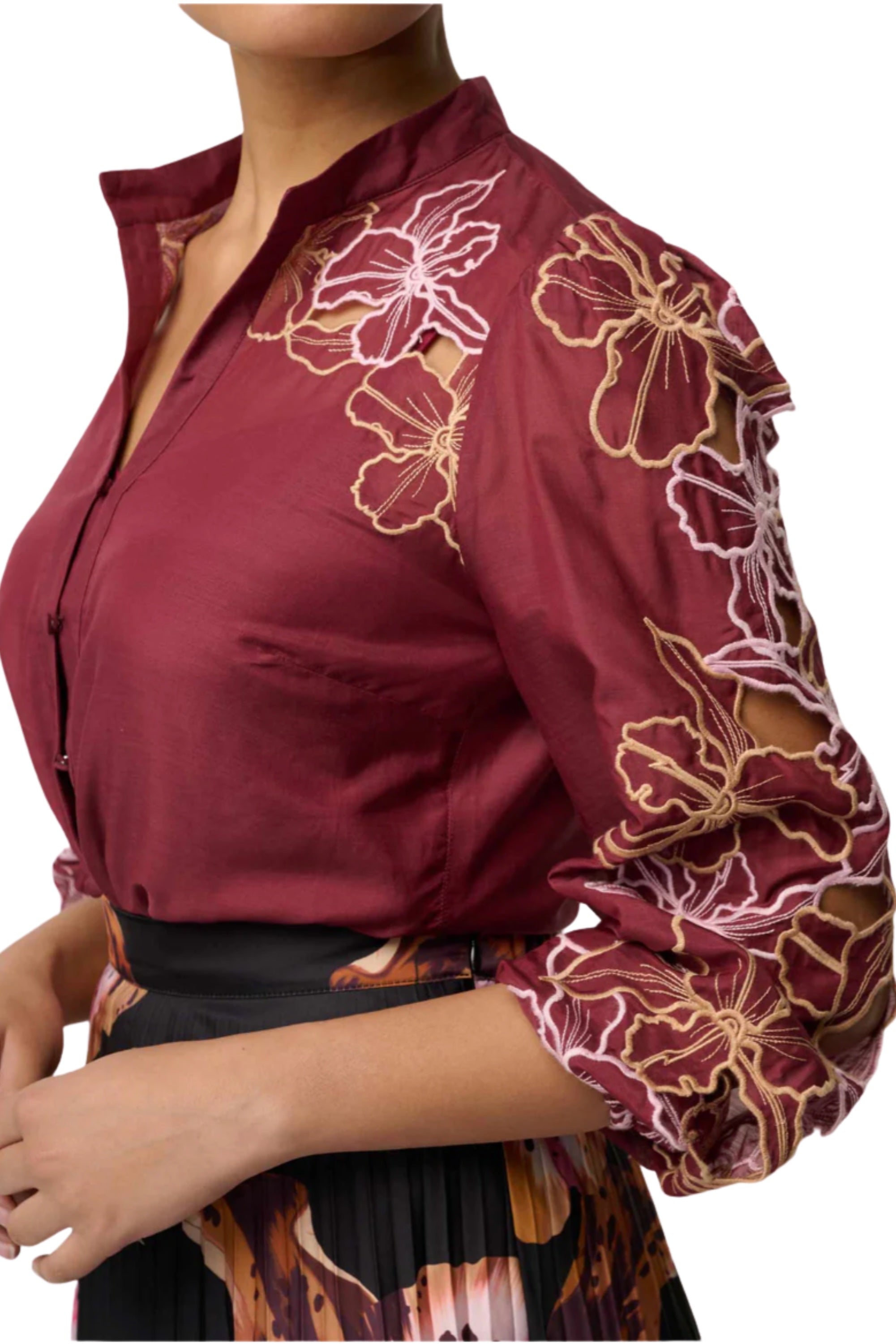 Maren Blouse - Garnet Orchid