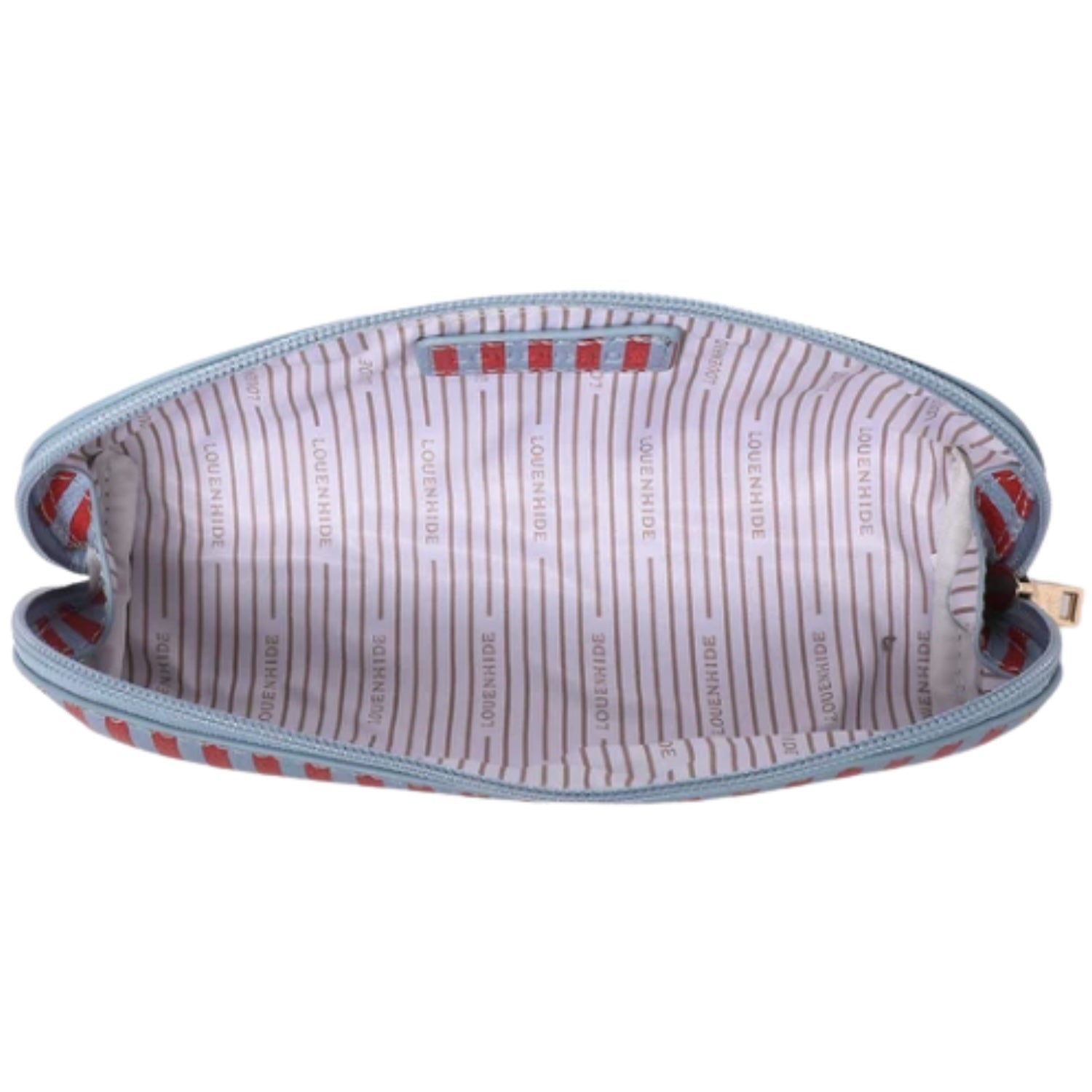 Jayne Stripe Makeup Bag - Red/Blue