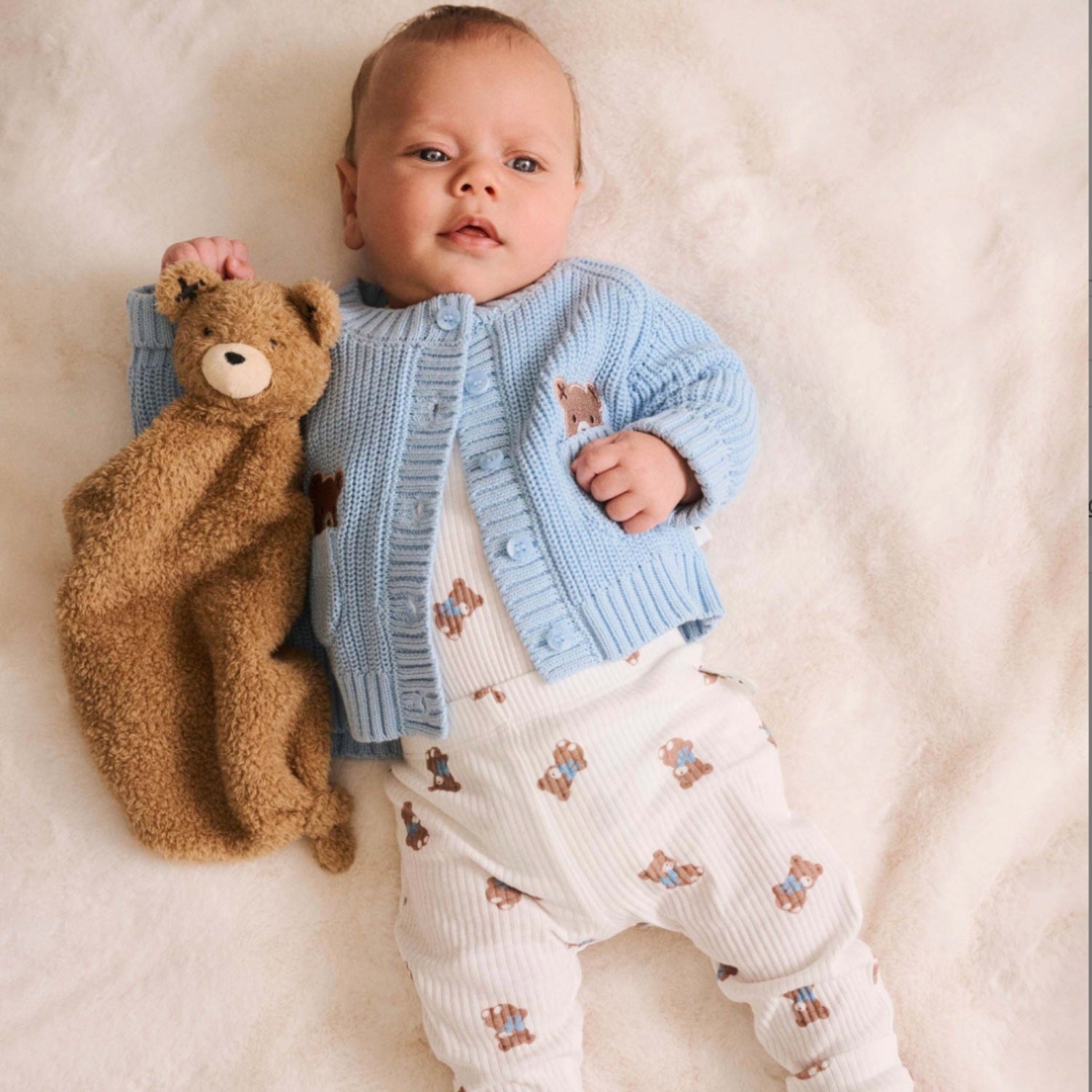 Blue Fisherman Cardigan