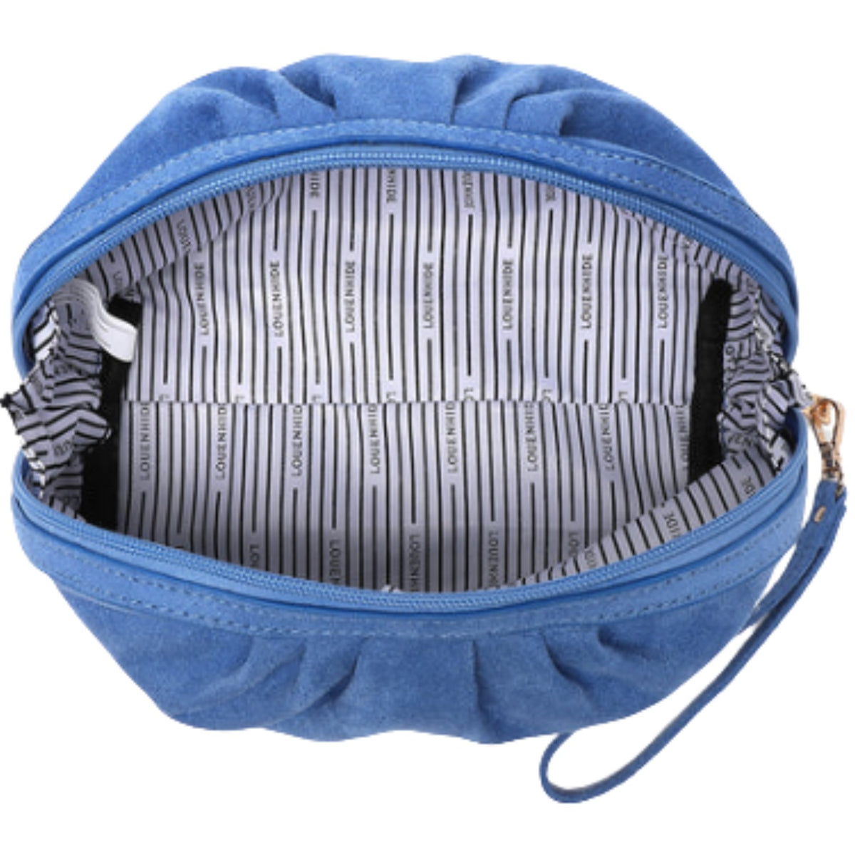 Sarski Suedette Makeup Bag - Persian Blue
