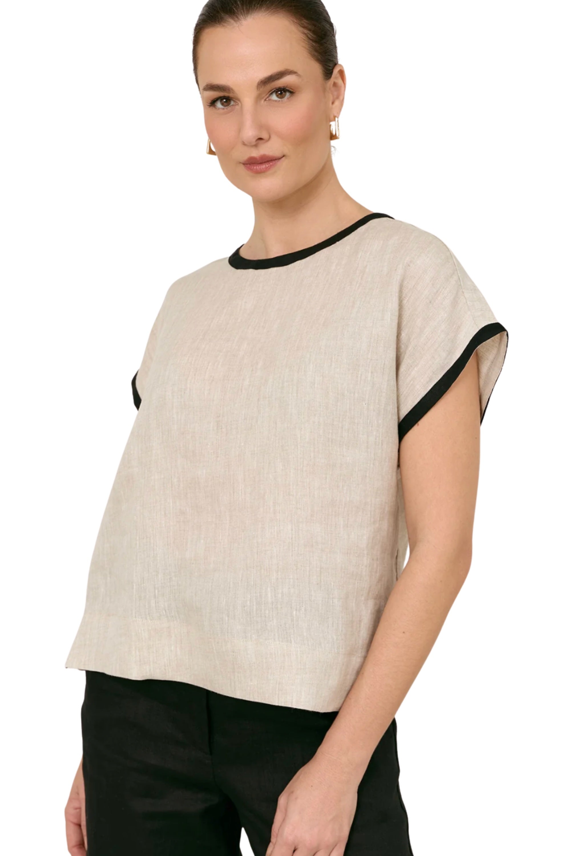 Marlie Linen Top - Natural