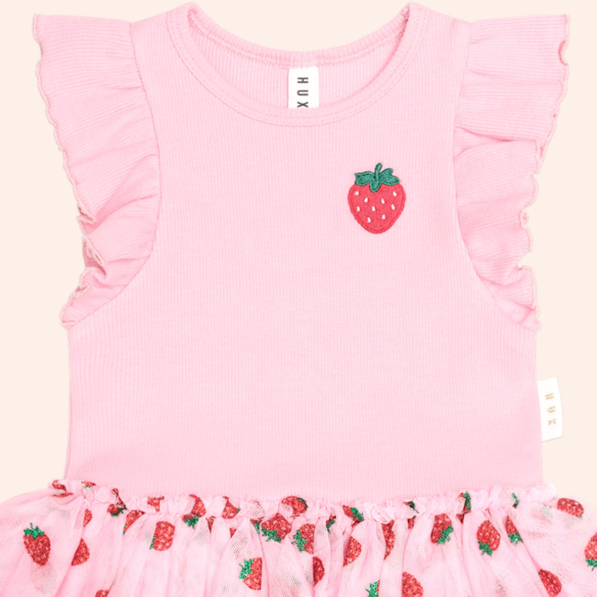 Strawberry Emb Tulle Dress