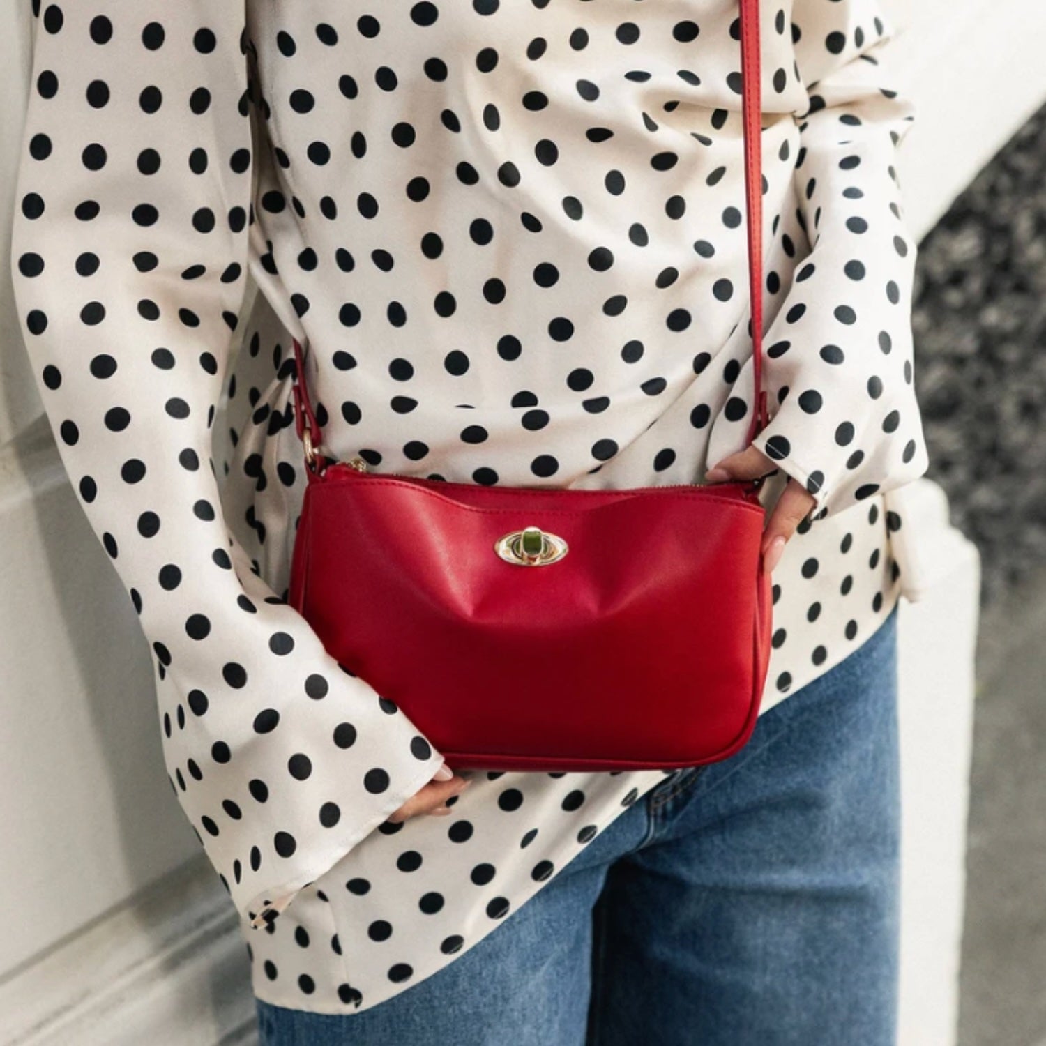 Greta Shoulder Bag - Red
