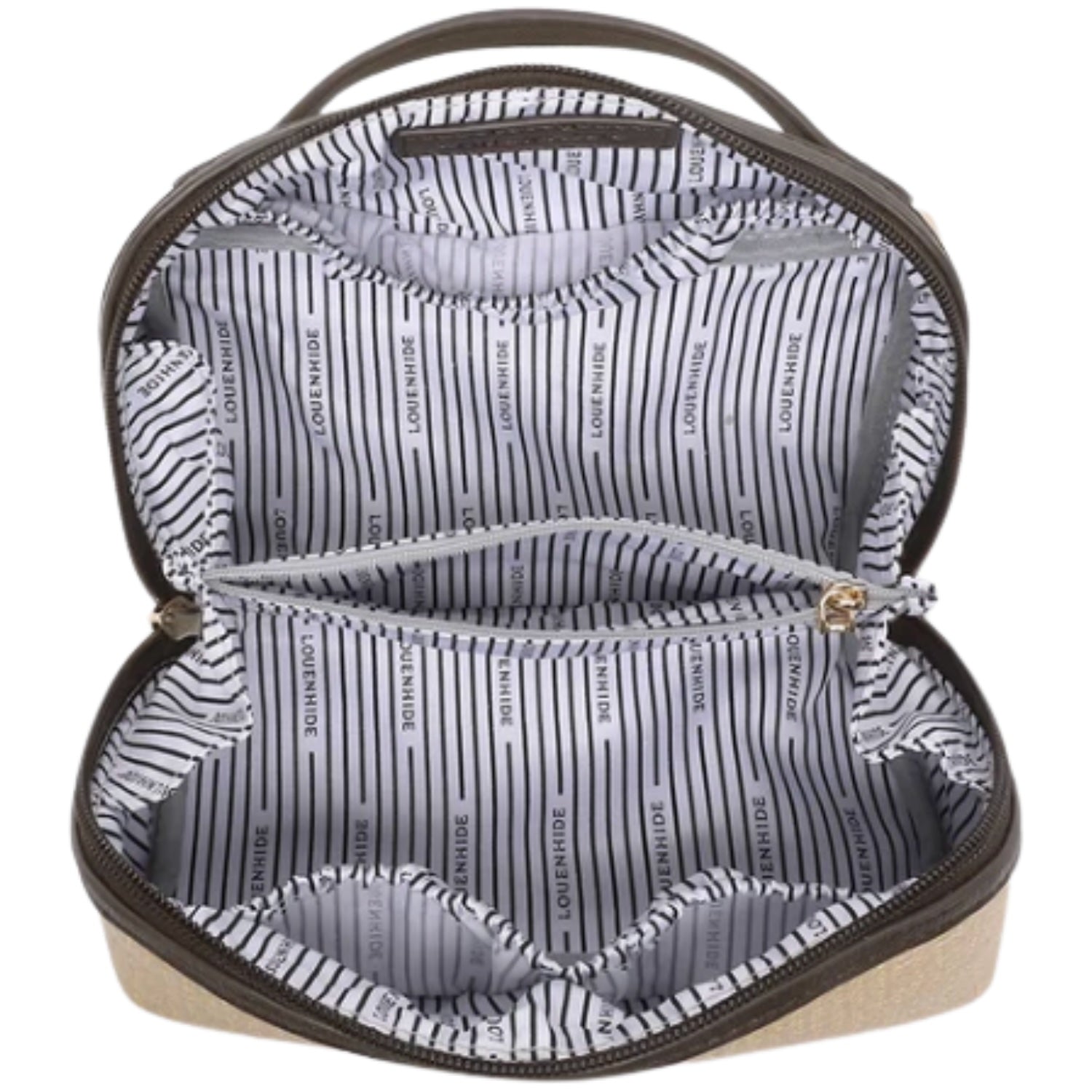 Ellis Makeup Bag - Natural/Choc