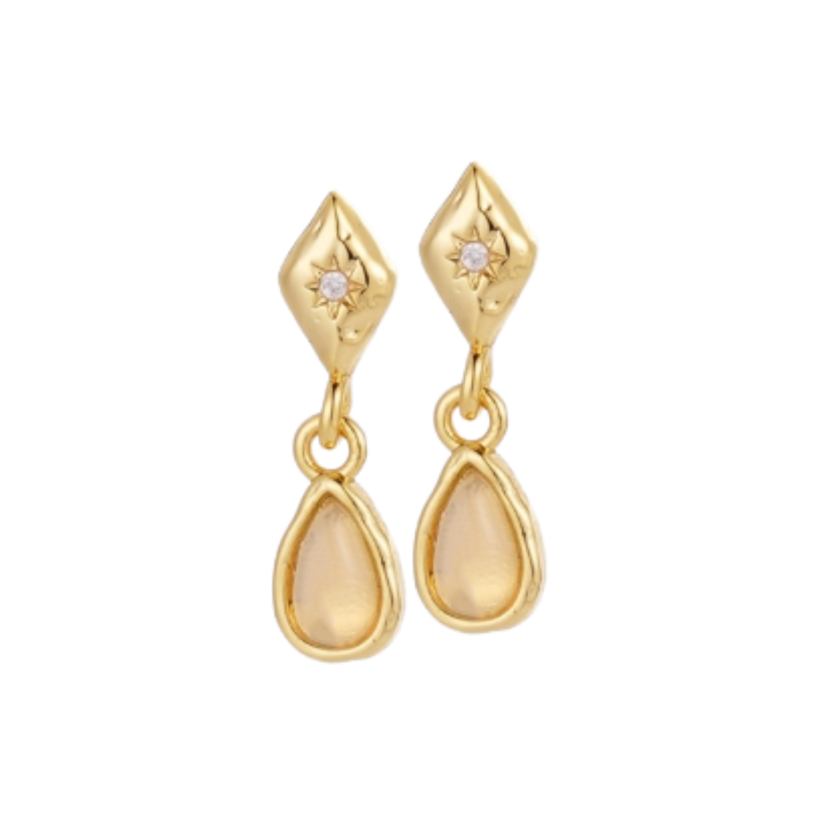 Clea Drop Earrings - Gold
