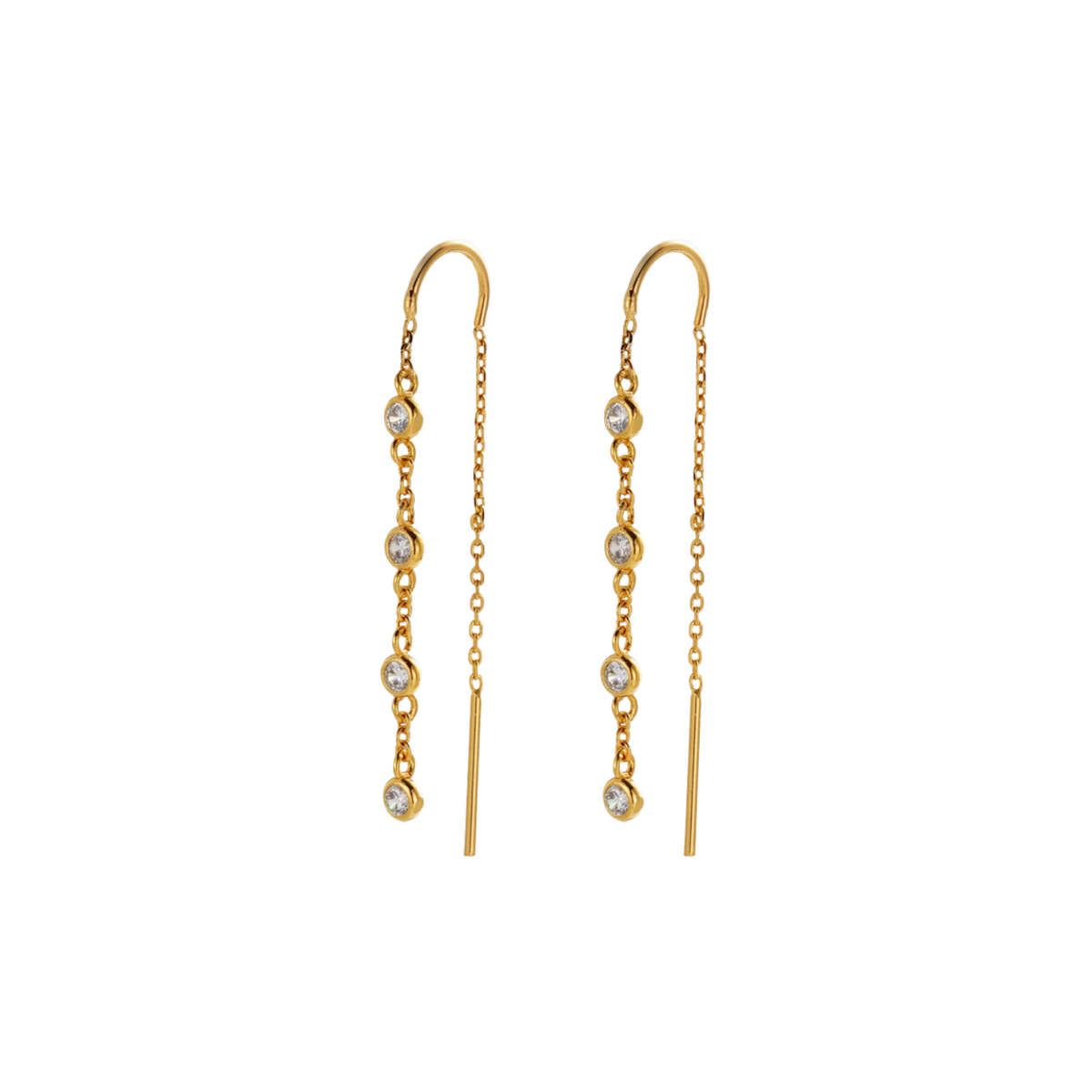 Adele Thread Earrings - Gold