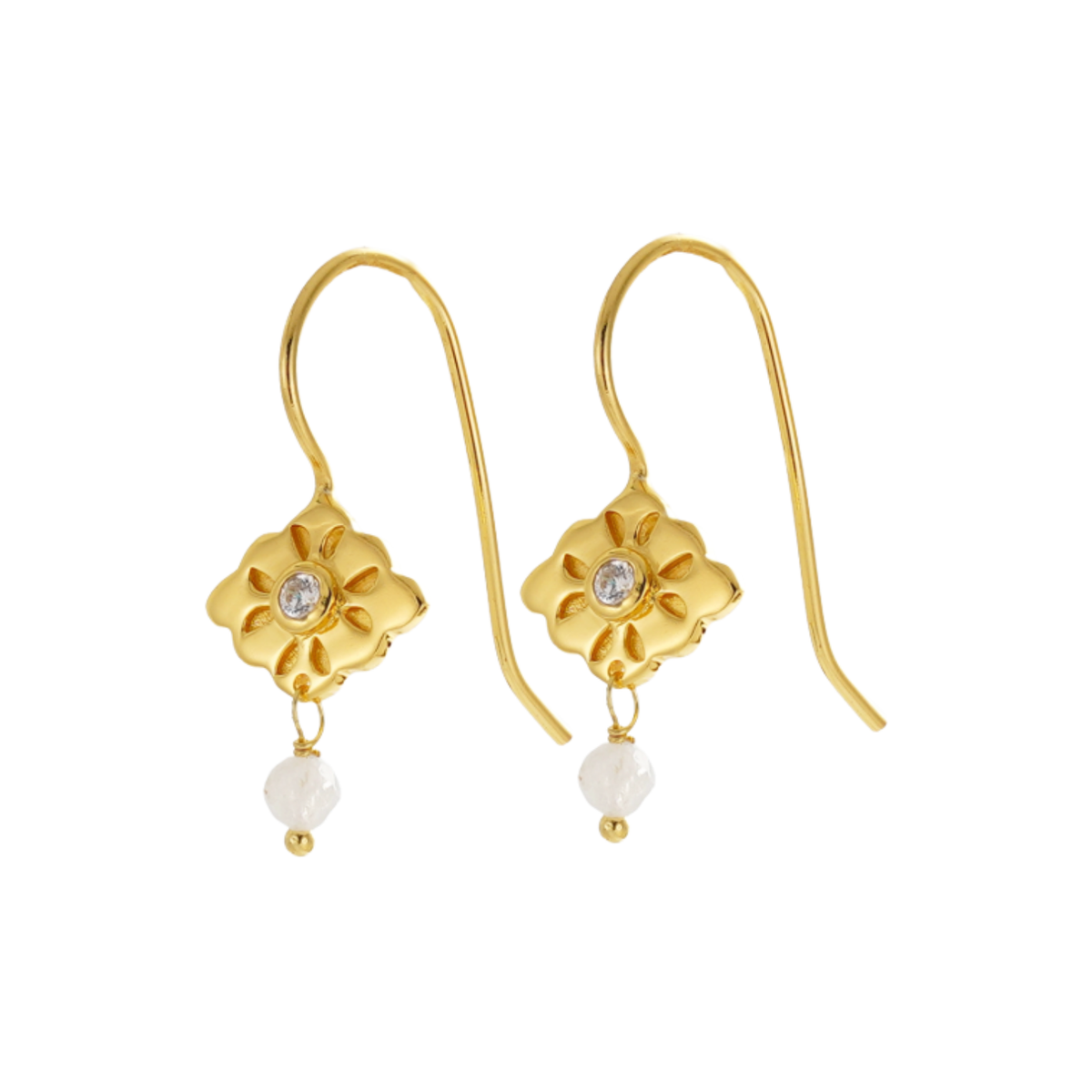 Cartia Drop Earrings - Gold