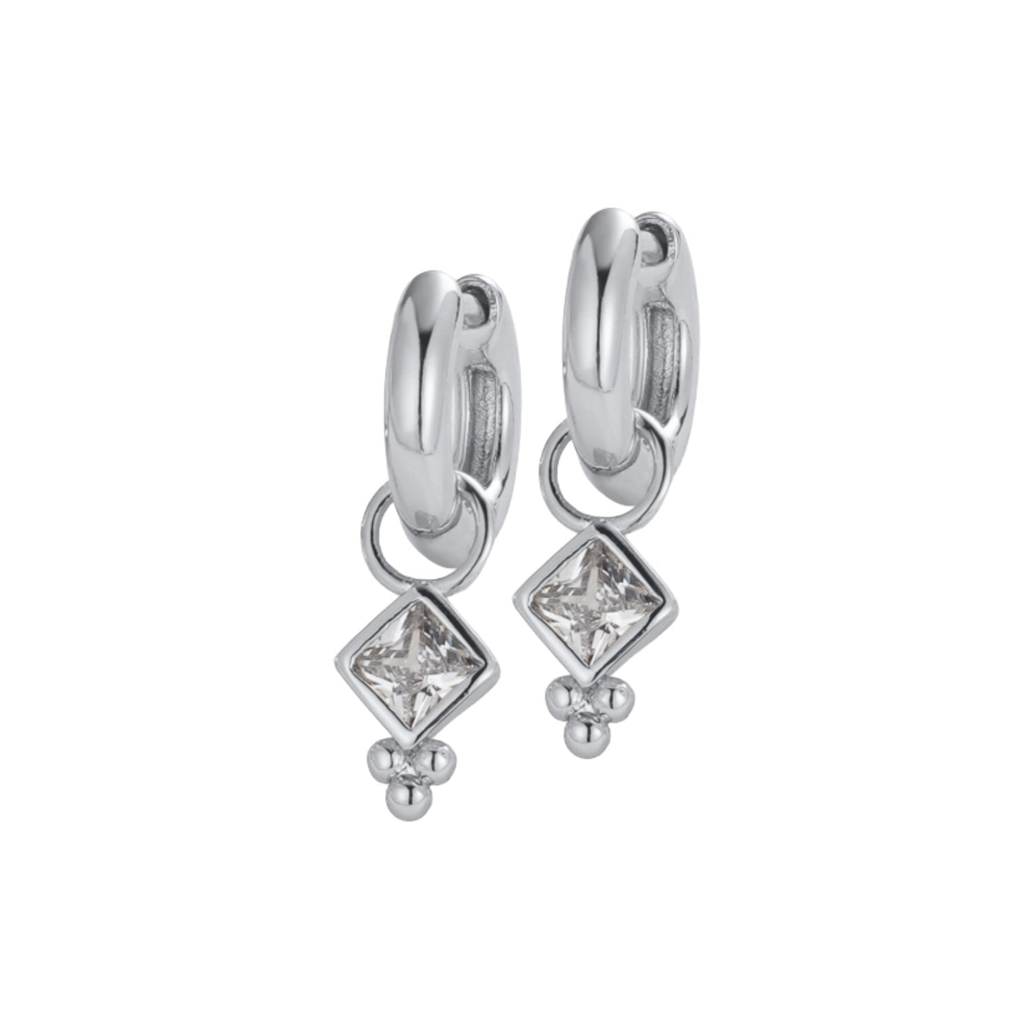 Mabel Huggy Earrings - Silver