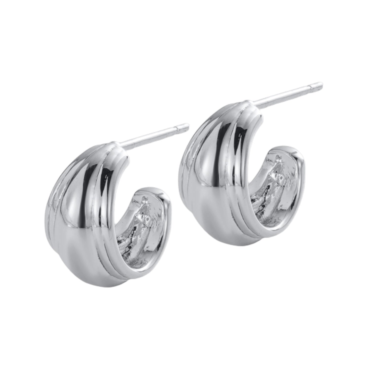 Vicky Hoop Earrings - Silver