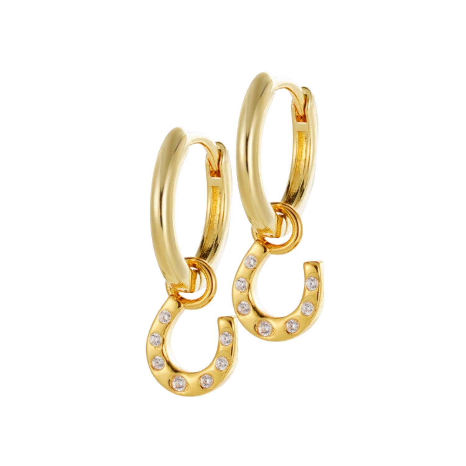 Lucky Hoop Earrings - Gold