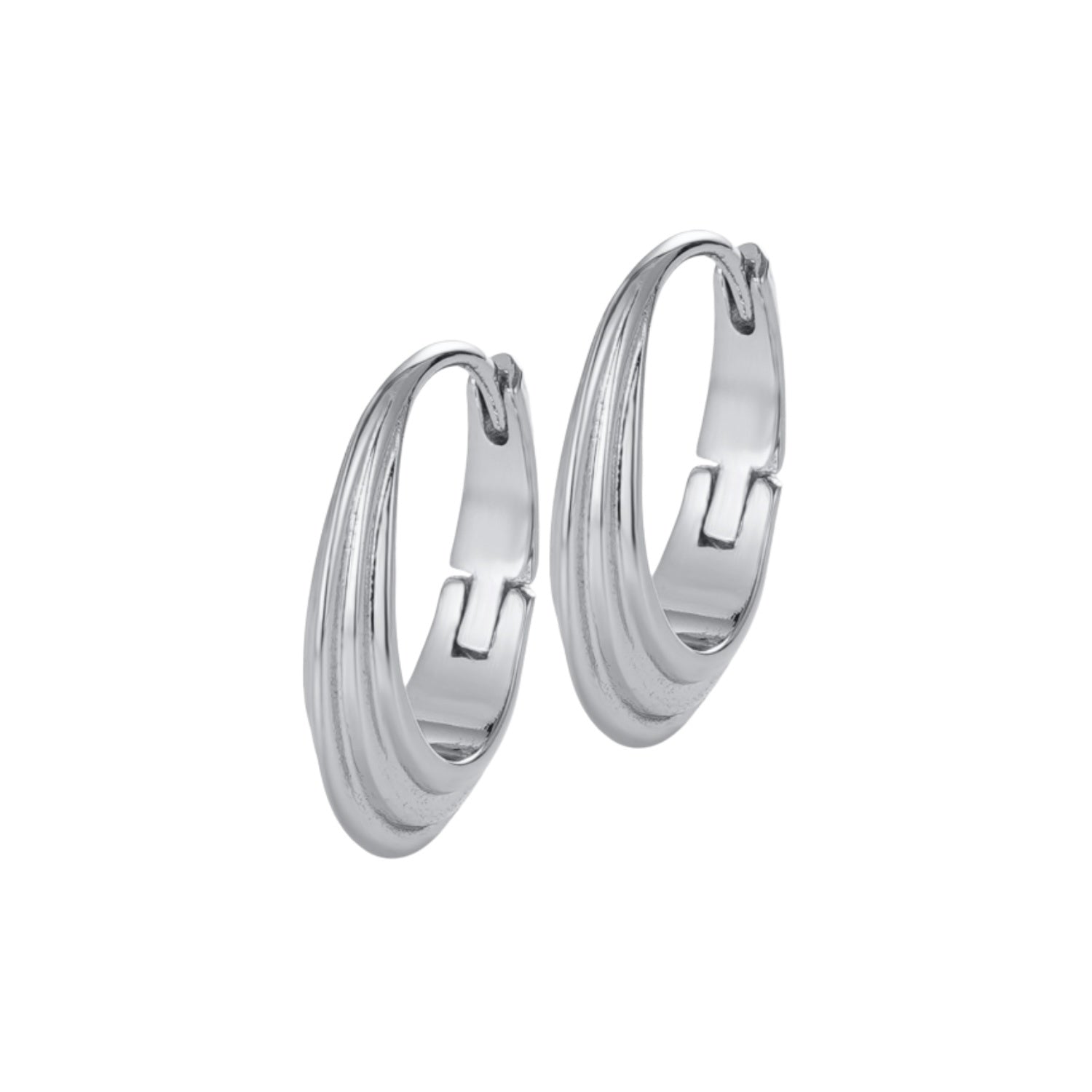 Marley Hoop Earrings - Medium - Silver