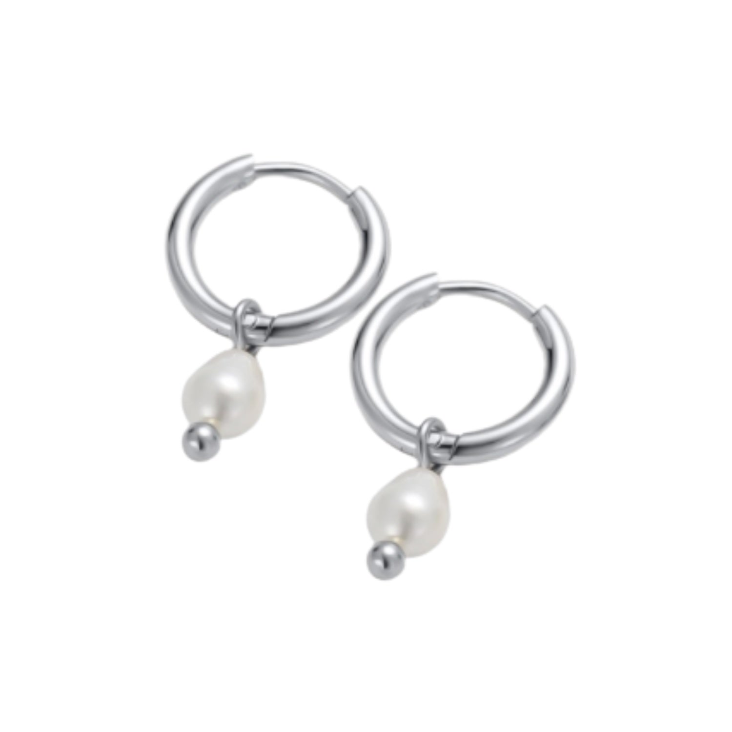 Heidi Hoop Earrings - Silver
