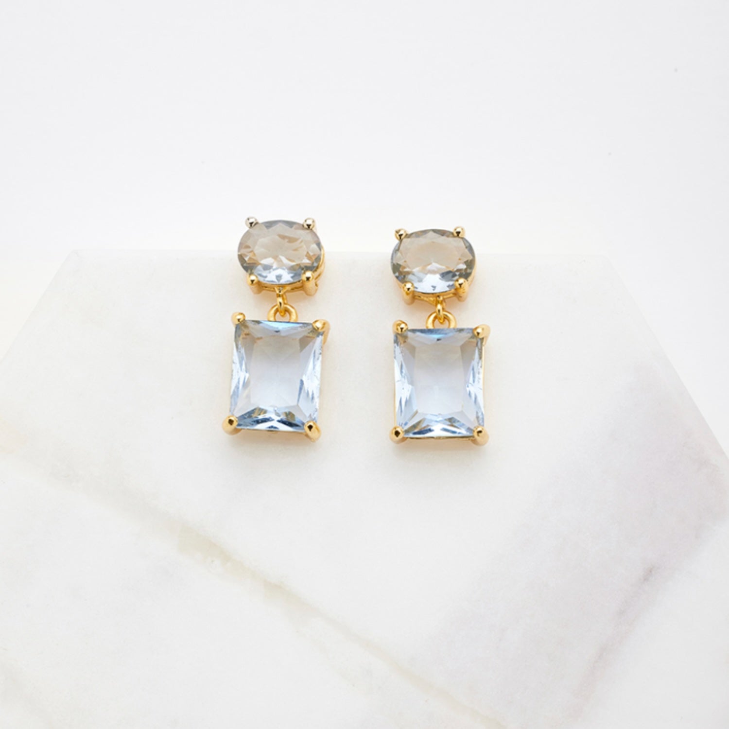 Carly Earrings - Gold/Blue