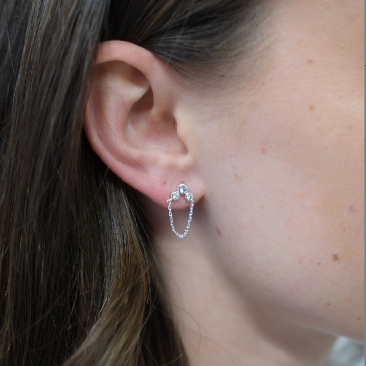 Tia Stud Earrings - Silver