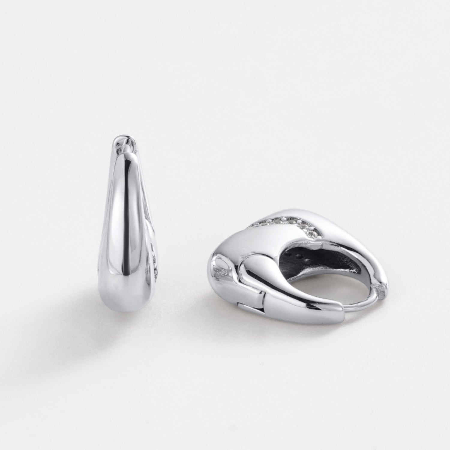 Demi Hoop Earrings -Silver