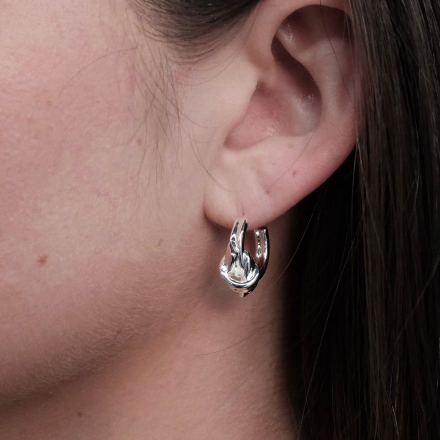 Edie Hoop Earrings - Silver