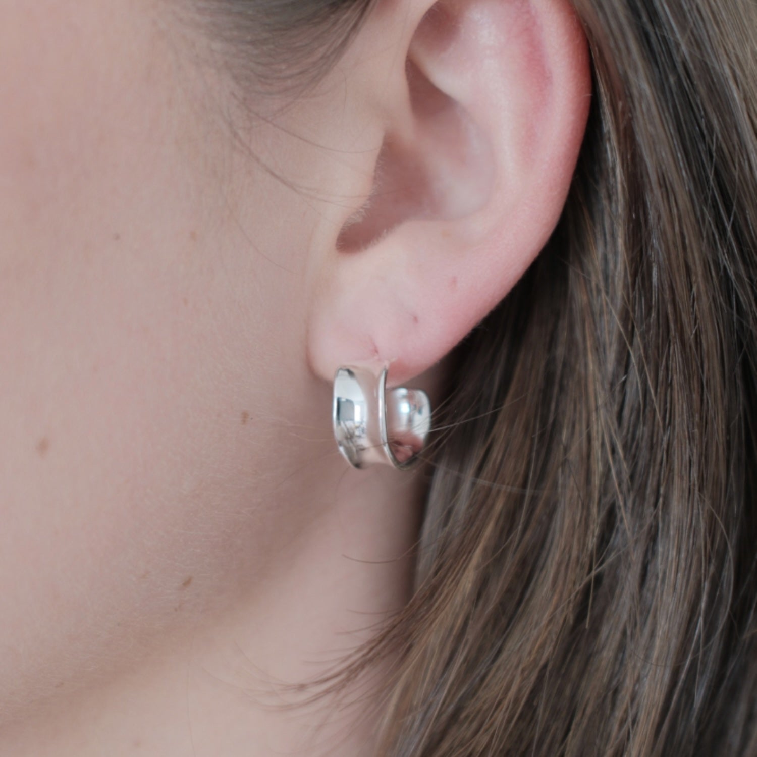 Nina Hoop Earrings - Silver