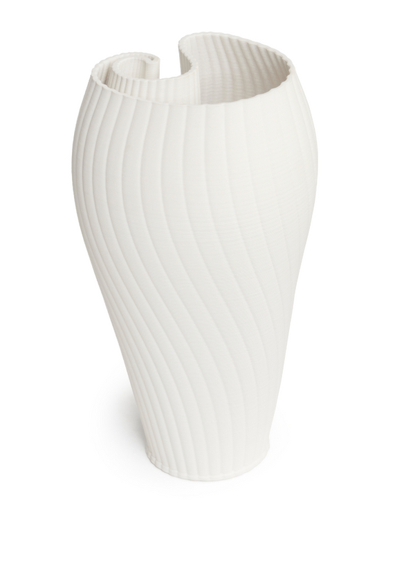 Ruby White Vase 33cm