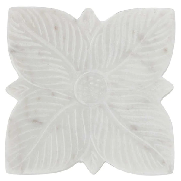 Graze Marble Coaster - White Etched