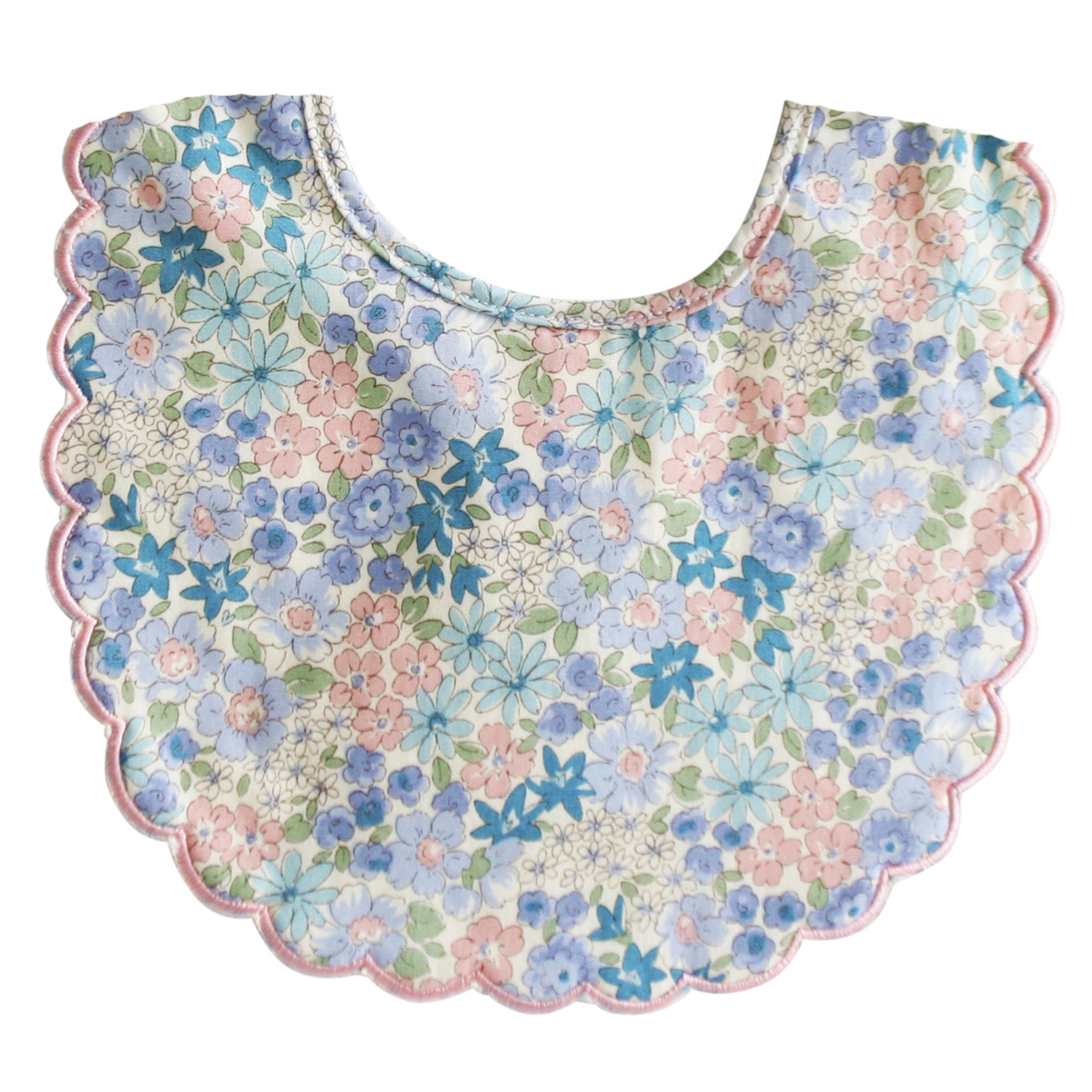 Scallop Bib - Liberty Blue