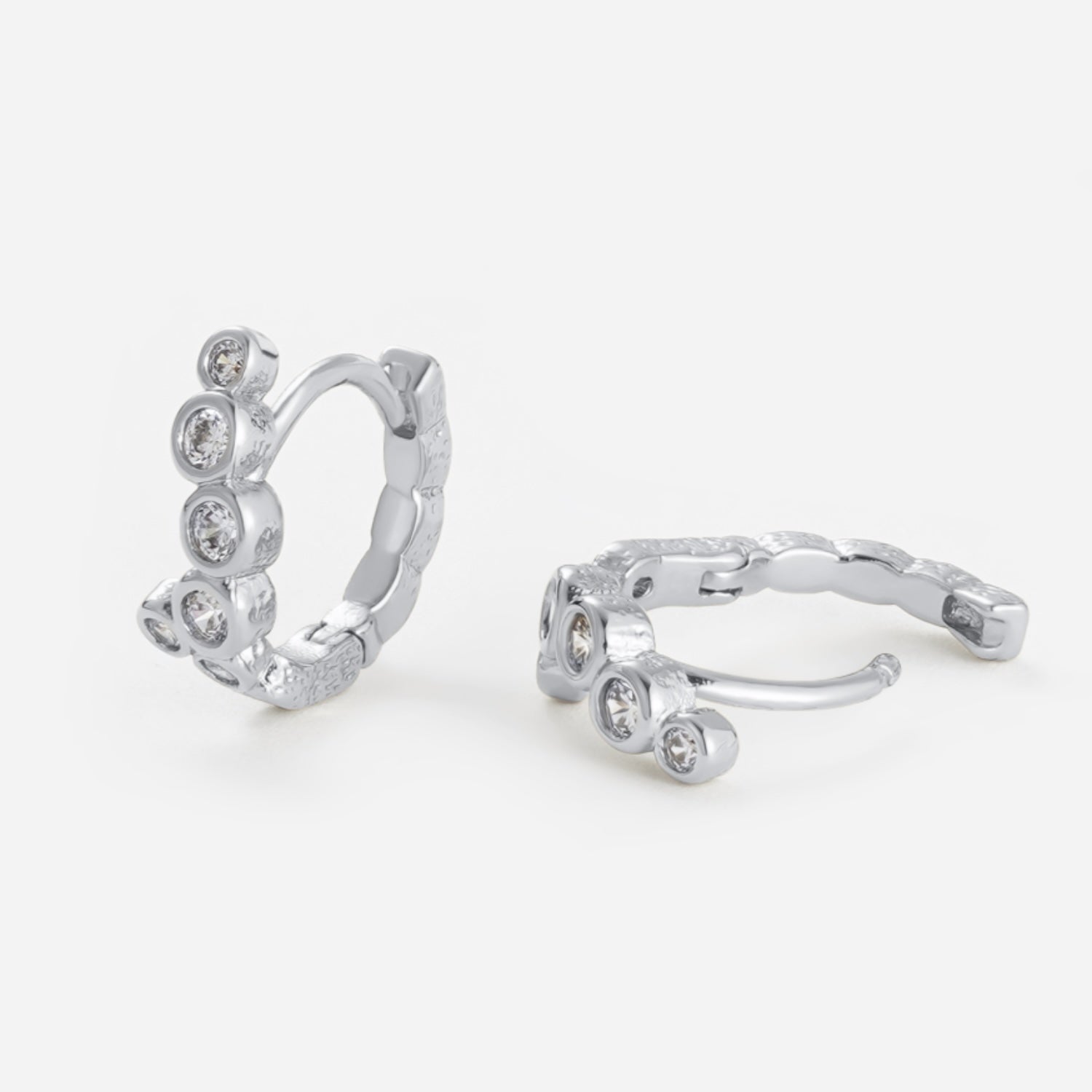 Florence Huggie Earrings - Silver