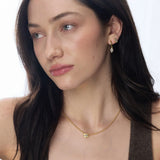 Eden Crystal Hoop Earrings - Gold
