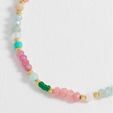 Green/Pink Bracelet - Gold Plated