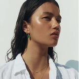 Malachite Hoops - Gold