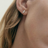 Vantage Topaz Studs - Silver