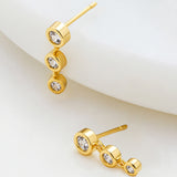 Abby Earrings - Gold/Clear