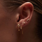 Contour Topaz Studs - Gold