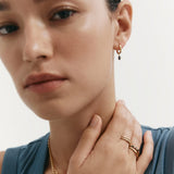 Ink Drop Hoops - Gold