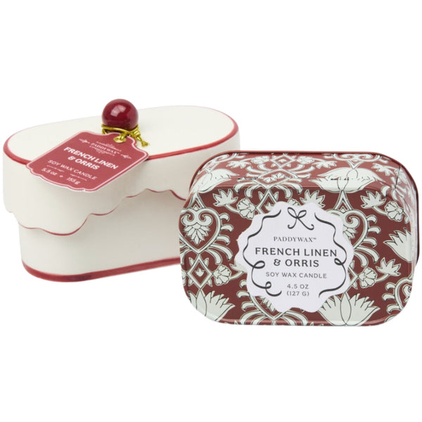 Porcelain Candle 5.5oz - French Linen & Orris