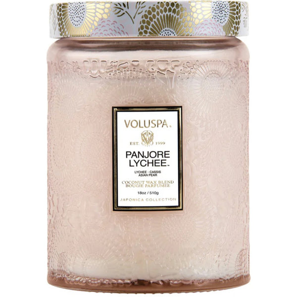 Panjore Lychee 100 hr Glass Candle