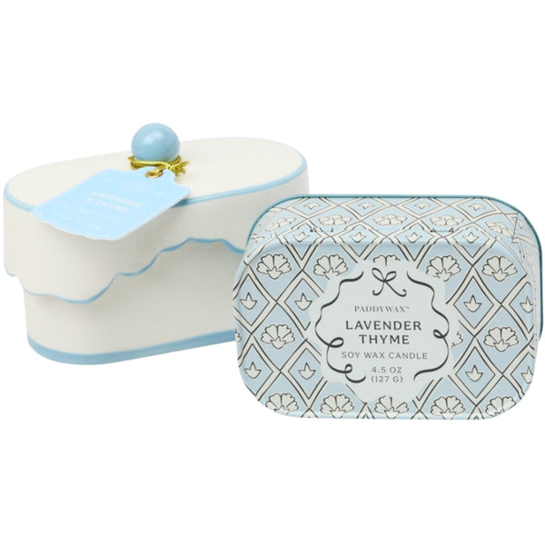 Porcelain Candle 5.5oz - Lavender & Thyme