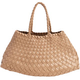 Rani Woven Fan Tote - Camel