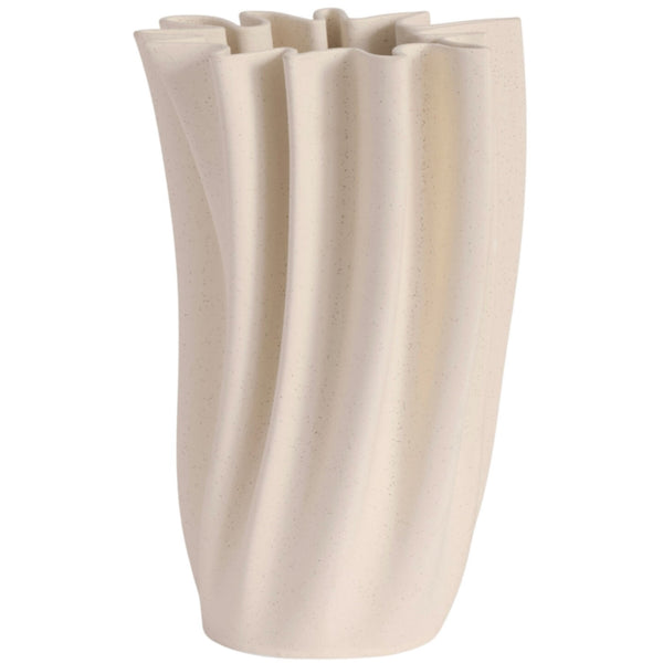 Ruth Cream Speckle Vase 37cm