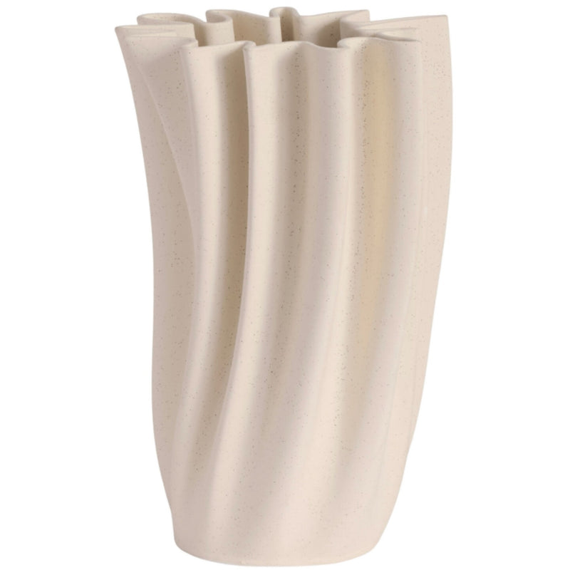 Ruth Cream Speckle Vase 37cm