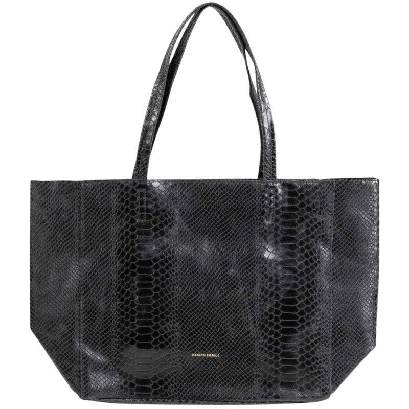 Snake Tote Bag - Black