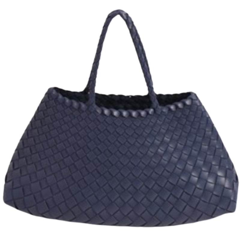Rani Woven Fan Tote - Blue