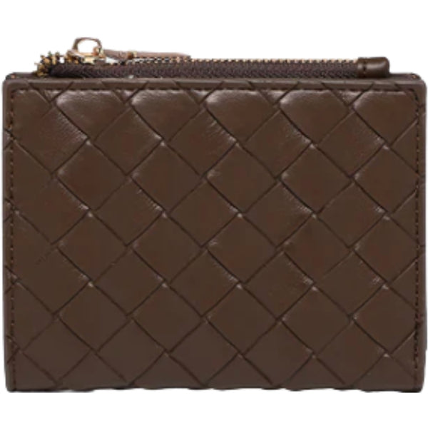 Lily Woven Wallet - Chocolate