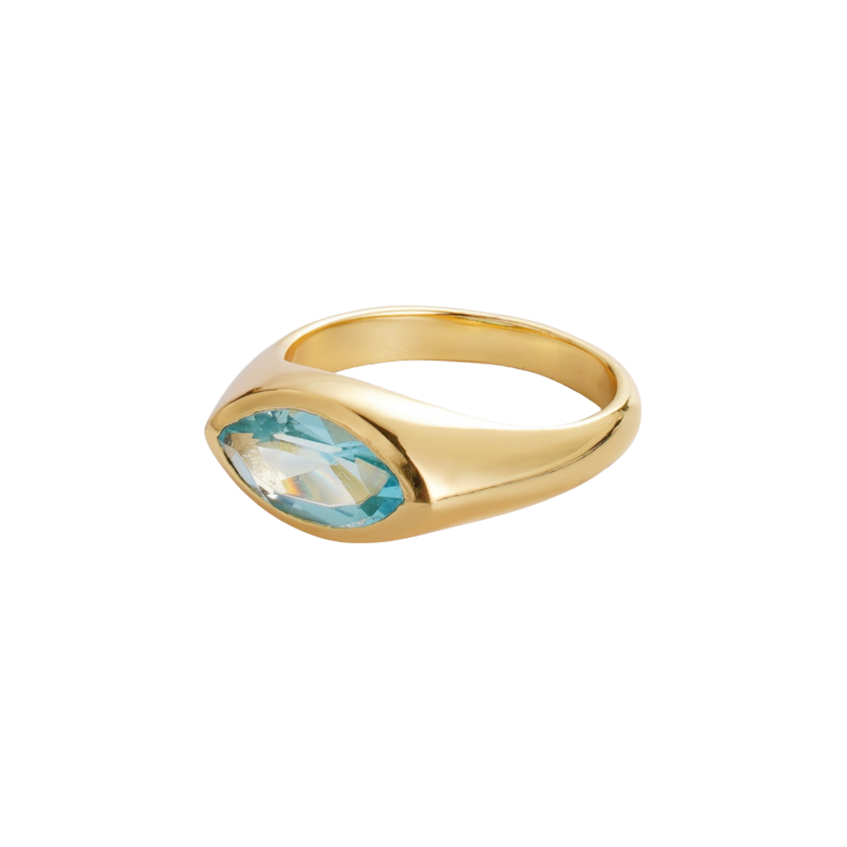 Gabi Ring S8 - Blue Topaz