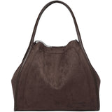 Sutton Suedette Shoulder Bag - Chocolate