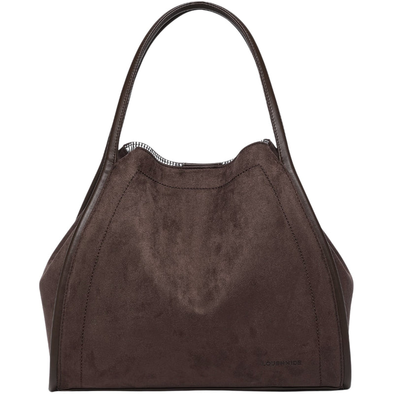 Sutton Suedette Shoulder Bag - Chocolate