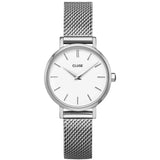 Boho Petite Mesh Watch - White/Silver